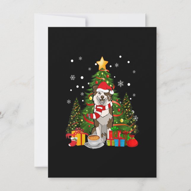 Invitación Café de los Navidades de Pastor de Pastor Australi (Anverso)
