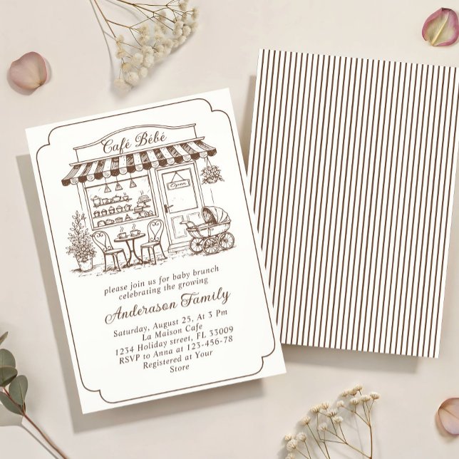 Invitación Café de moda Bebe Salón de Té Baño de bebe (Subido por el creador)