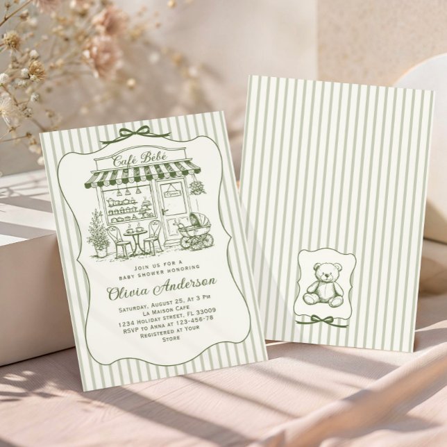 Invitación Café de moda Bebe Salón de Té Baño de bebé (Subido por el creador)