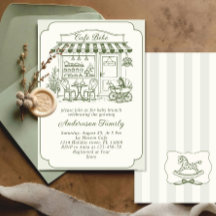 Café de Moda Bebe Shower de Bebé Francés