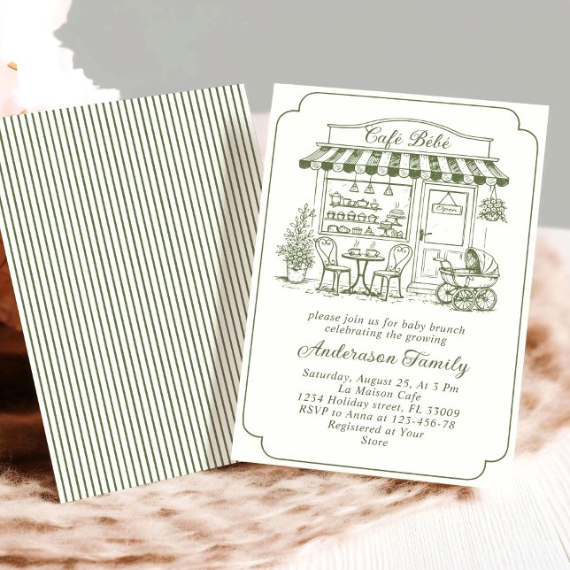 Invitación Café de moda Bebe Tienda de café Bebé Shower (Subido por el creador)