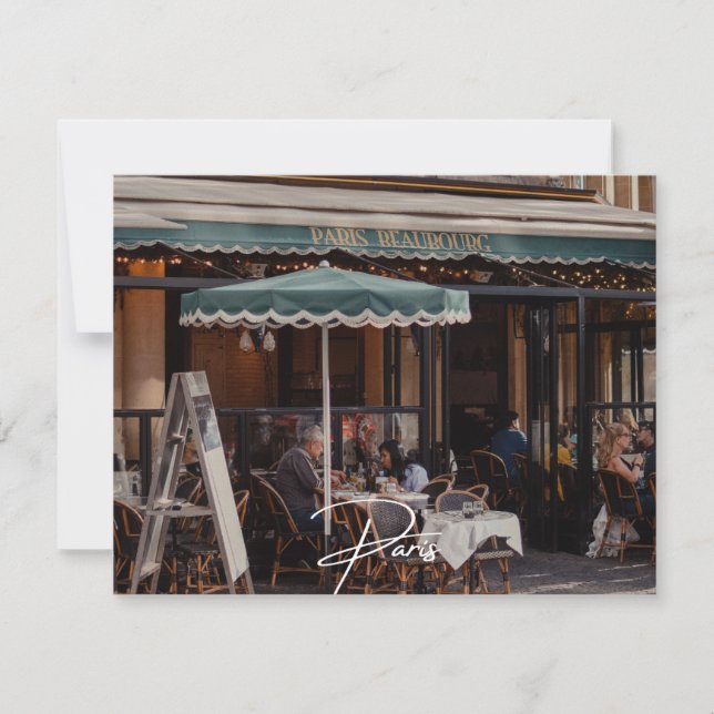 Invitación Café de París (París) (Anverso)