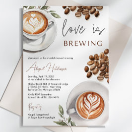 Invitación Café Ducha de novias - El amor se está gestando