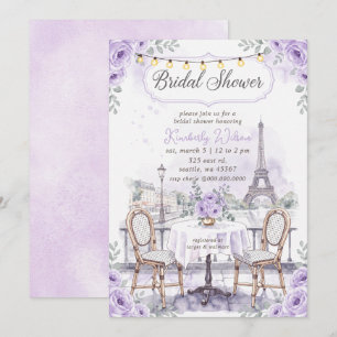Invitación Café Francés Tema París Torre Eiffel Despedida de