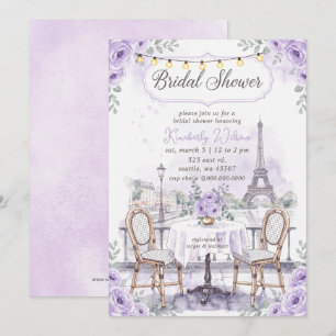 Invitación Café Francés Tema París Torre Eiffel Despedida de