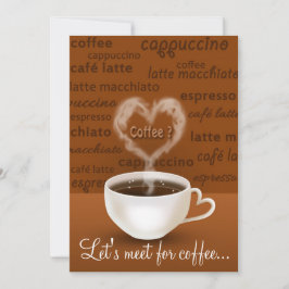 Invitación Café? Humo con forma de corazón