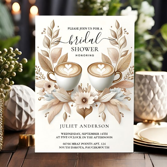 Invitación Café italiano Sorrento Casual Bridal Shower (Subido por el creador)
