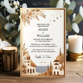 Invitación Café italiano toscano Sorrento Casual Boda