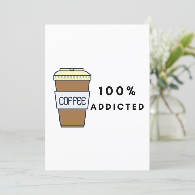 Invitación Café Lover Diseño Cafeína 100% Addicted (Subido por el creador)