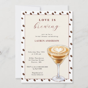 Invitación Café moderno Ducha nupcial