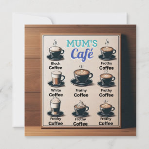 Invitación Cafe Postcard de mamá