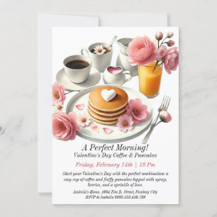 Invitación Café y crepes del Día de San Valentín de personali