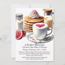 Invitación Café y crepes del Día de San Valentín de personali