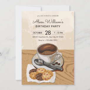 Invitación Café y galletas