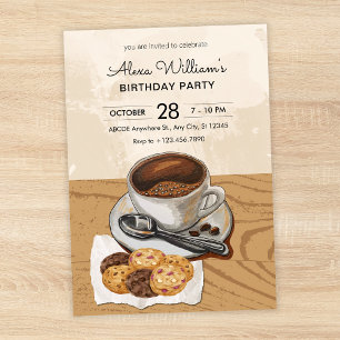Invitación Café y galletas
