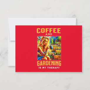 Invitación Café y jardinería es mi terapia