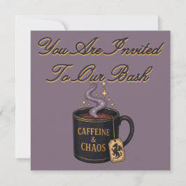 Invitación Cafeína y Caos