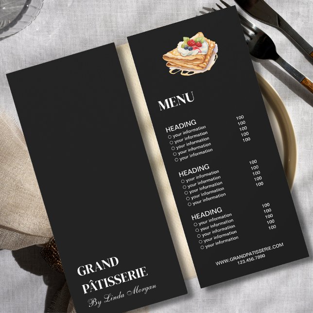 Invitación Cafetería moderna con menú y carta de precios (Subido por el creador)