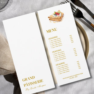 Invitación Cafetería moderna con menú y carta de precios