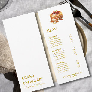 Invitación Cafetería moderna con menú y carta de precios