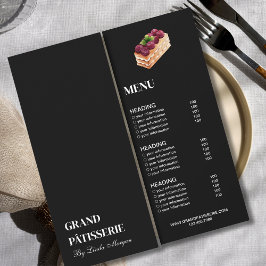 Invitación Cafetería moderna con menú y carta de precios