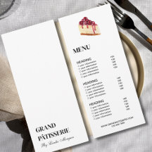 Cafetería moderna con menú y carta de precios