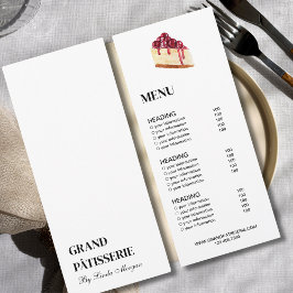 Invitación Cafetería moderna con menú y carta de precios