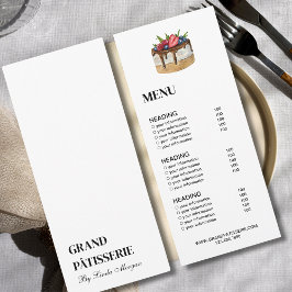 Invitación Cafetería moderna con menú y carta de precios