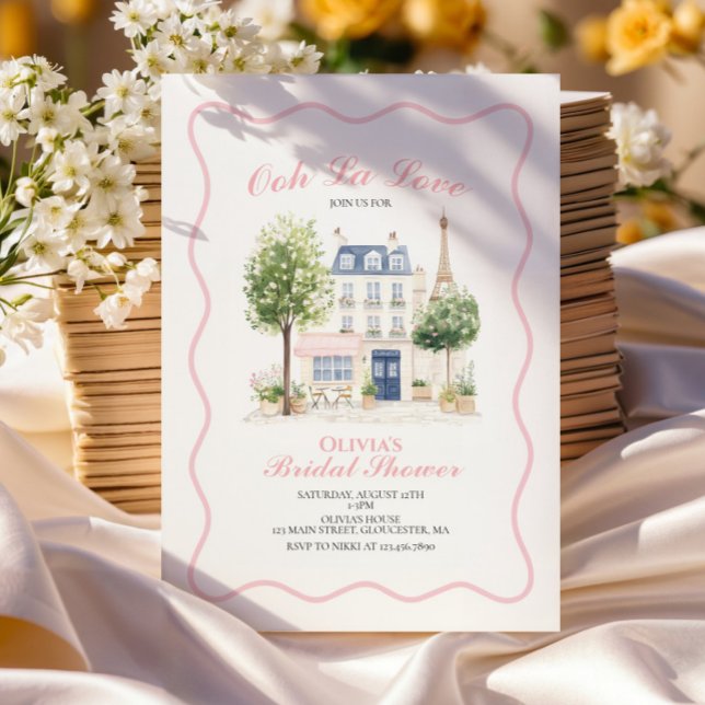 Invitación Cafetería parisina con ducha de novia (Subido por el creador)
