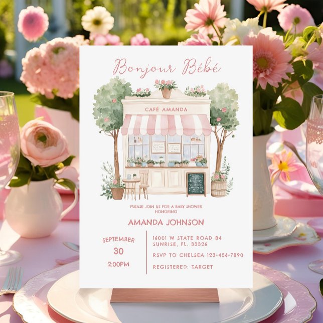 Invitación Cafetería parisina tarde Baby Shower (Subido por el creador)