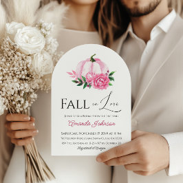 Invitación Caída Amor Rubor Calabaza rosa Rústica Ducha de no