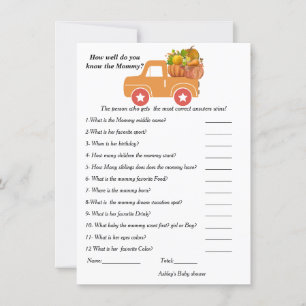 Invitación Caída Bebé ducha Qué bien conoces a la mamá