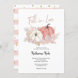 Invitación Caída bohemia en la ducha de novias de calabaza