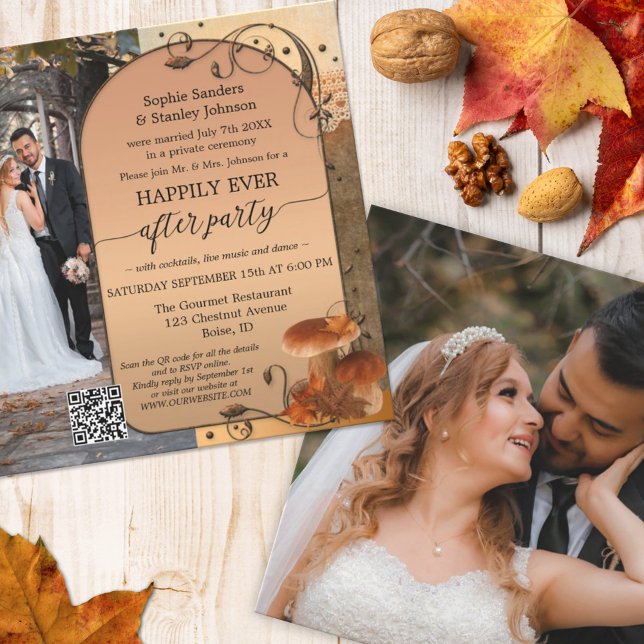 Invitación Caída Bohemia Foto de código QR luego de Boda (Subido por el creador)
