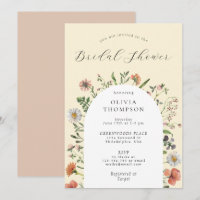 Caída Boho Spring Wildflower Arch Bridal Shower