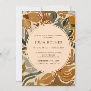 Invitación Caída Botánica Ducha Bridal