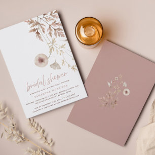 Invitación Caída Botánica Otoño Floral Bridal Shower