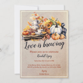 Invitación Caída Bridal Tea Fiesta Calabaza Blanca