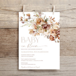 Invitación Caída de Boho flor bebé flor ducha de bebé