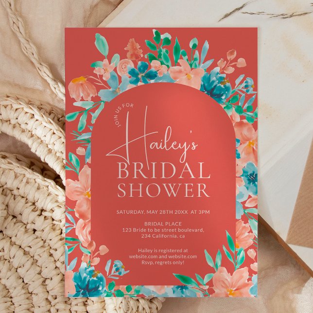 Invitación Caída de Boho otoño acuarela floral ducha de novia (Subido por el creador)