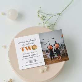 Invitación Caída de calabaza de otoño fiesta de 2º cumpleaños