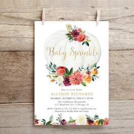 Invitación Caída de calabaza neutra de género rociar a bebé