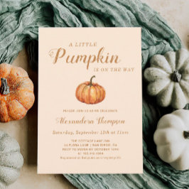 Invitación Caída de calabaza Pequeña Ducha de bebé