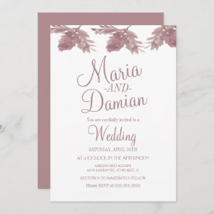 Invitación Caída de color de agua deja Boda Rubor Ilustracion