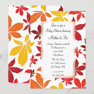 Invitación Caída de colores deja Baby Shower
