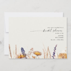 Invitación Caída de crema suave ducha de novia