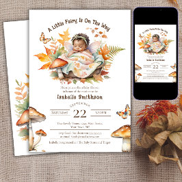 Invitación Caída de hadas encantadas Autumn Woodland Baby Sho