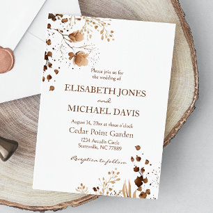 Invitación Caída de la boda elegante   Autumn Floral