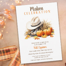 Invitación Caída de la Cosecha de Mabon Boots Equinox y calab