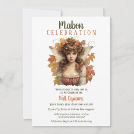 Invitación Caída de la Cosecha de Mabon Hadas Retro Equinox